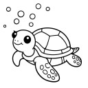 Omalovánky oceánské motivy pro děti 20 × 20 cm 24 stránek jednoduché ilustrace barevný podmořský svět vybarvování 4