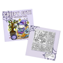 Omalovánky pre deti strašidelne roztomilý motív Creepy Cutie 20 x 20 cm papierové jednoduché kreslenie pre voľný čas 2