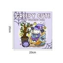 Omalovánky pro děti strašidelně roztomilý motiv Creepy Cutie 20 x 20 cm papírové jednoduché kreslení pro volný čas 3