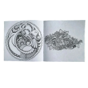 Omalovánky pro dospělé mandaly květinové zahrady 18 x 18 cm papírová kniha vícebarevná relaxační vybarvování proti stresu 3