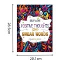 Omalovánky s citáty a mandalami 28,5 × 20,1 cm jednostranné stránky relaxační kniha s pozitivními i výraznými texty pro dospělé 3