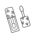 Omalovánky s motivem kosmetiky jednoduché vzory na vybarvení 20 x 20 cm papírové listy volnočasová aktivita pro děti i dospělé 4