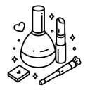 Omalovánky s motivem kosmetiky jednoduché vzory na vybarvení 20 x 20 cm papírové listy volnočasová aktivita pro děti i dospělé 5