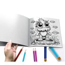 Omalovánky s motivem roztomilých monster detailní ilustrace 20 x 20 cm 20 jednostranných stran papírové vybarvování pro dospělé 2