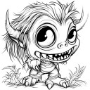 Omalovánky s motivem roztomilých monster detailní ilustrace 20 x 20 cm 20 jednostranných stran papírové vybarvování pro dospělé 4