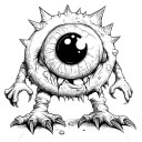 Omalovánky s motivem roztomilých monster detailní ilustrace 20 x 20 cm 20 jednostranných stran papírové vybarvování pro dospělé 5