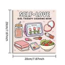 Omalovánky Self Love s motivem péče o sebe 20×20 cm pohádková knížka na vybarvení s relaxačními ilustracemi pro děti i dospělé 2