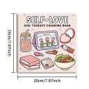 Omalovánky Self Love s motívom starostlivosti o seba 20×20 cm rozprávková kniha na vyfarbovanie s relaxačnými ilustráciami pre deti aj dospelých 2