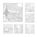 Omalovánky Van Gogh detailní ilustrace 30 listů 21 × 21 cm spirálová vazba vícebarevné kresby pro děti i dospělé relaxační tvoření 2