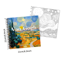 Omalovánky Van Gogh detailní ilustrace 30 listů 21 × 21 cm spirálová vazba vícebarevné kresby pro děti i dospělé relaxační tvoření 3