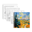 Omalovánky Van Gogh detailní ilustrace 30 listů 21 × 21 cm spirálová vazba vícebarevné kresby pro děti i dospělé relaxační tvoření 4