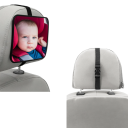 Onbreekbare kinderautospiegel 18,7x13,5 cm Breedbeeld Transparante veiligheidsspiegel Verstelbare banden Hoofdsteun 9