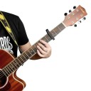 One-Handed Guitar Capo Black Capo for Acoustic and Electric Guitars Easy Attachment Quick Tuning Change Musical Accessories 5