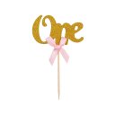 One Pink Cake Toppers 6 pcs 4