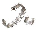 Ongewone retro set armband en ring Verstelbare maat Roestvrij staal Holle bloemen Kleurvast dames sieraden cadeau 5