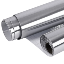 Öntapadós PVC tapéta 40 x 3 m Ezüst fólia rozsdamentes acél hatású Konyhai burkolat Vízálló, mosható dekoráció 1