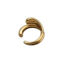 Oorbellen zonder piercen 1 stuk Dubbele manchet voor het oor met druppelvormige uiteinden Zinklegering Gouden kleur Clip-on oorbellen voor vrouwen 5