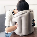 Opblaasbaar reiskussen 30 x 35 x 55 cm Gemaakt van PVC Ergonomisch kussen voor vliegtuigen Auto&#39;s en treinen Nek- en rugondersteuning Opvouwbaar ontwerp 4