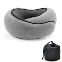 Opblaasbaar reiskussen U-vormig slakvormig ergonomisch nekkussen 360° ademend kussen voor vliegtuig, auto, afneembare wasbare hoes 32x14 cm 6