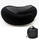 Opblaasbaar reiskussen U-vormig slakvormig ergonomisch nekkussen 360° ademend kussen voor vliegtuig, auto, afneembare wasbare hoes 32x14 cm 3