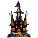 Opblaasbare ballon spookhuis Halloween decoratie 150 x 106 cm Folieballon Zwart en oranje Versiering voor Halloween en feest 5