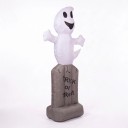 Opblaasbare Halloween decoratie Geest op grafsteen met LED verlichting Hoogte 1,5 m EU stekker Wit en grijs Voor in de tuin en in huis 6