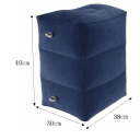 Opblaasbare kindervoetsteun van PVC voor in het vliegtuig 30x38x40 cm Verstelbare hoogte 3 delen Reisvoetsteun Comfort op lange vluchten 2