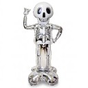 Opblaasbare skelet ballon Halloween decoratie 150 x 80 cm Grote folie ballon Zilver en wit Versiering voor Halloween en feest 1