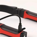 Oplaadbare LED lamp voor om de nek Twee lichtkoppen met magneten Losse schakelaars Kanteling 100° USB Zwart en rood Voor lezen, reparaties en kamperen 7