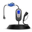 Opladningsadapter til elbiler CEE 32A til Schuko 16A, 3,5 kW, 250 V, kabel 3G 2,5 mm², plast, blå-sort, til bærbare EV-ladere 1