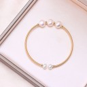 Öppna armband för kvinnor med pärlor H119 4