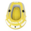 Oppustelig båd til 2 personer Explorer Boat To paddleholdere og dobbelt ventil 188 x 114 cm PVC 0,3 mm Belastning 90 kg Gul Til sø og flod 9