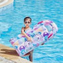 Oppustelig poolflyder 107 × 48 cm Motiv af en enhjørning og is PVC Flydende liggeunderlag til vand Kompakt afslappende oppusteligt tilbehør til poolen 2