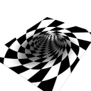 Optisk illusionsmatta 120x160 cm 1
