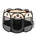 Opvouwbare achthoekige kennel voor honden en katten 73 x 73 x 43 cm Draagbaar nest voor huisdieren met omheining Geboorteplaats en fokbenodigdheden 4