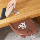 Opvouwbare bezem- en stofferset met teddybeermotief 16 x 16 cm Kleine stoffer en blik voor kruimels Praktische schoonmaaktools voor in huis 3