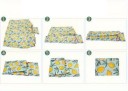Opvouwbare boodschappentas 53 x 40 cm Vlinders en bloemen Donkere duurzame tas met grote capaciteit Nylon handtas Herbruikbaar 5