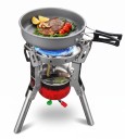 Opvouwbare campinggasfornuis met elektronische ontsteking Vermogen 8400 W Roestvrij staal en aluminiumlegering Voor koken in de natuur en kamperen 3