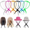 Opvouwbare draagbare perukstandaard 33,5 x 17,3 x 17,3 cm Verstelbaar, plastic, duurzaam voor thuisgebruik en salon 1