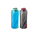 Opvouwbare flexibele waterfles met karabijnhaak, plastic reisfles, herbruikbare zachte fles in etui, hydratatie voor buiten 1