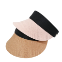 Opvouwbare strohoed voor dames, 56-58 cm, zomeroprolbare hoed met UV-bescherming, brede rand, lege bovenkant, ademend, reismodel 10