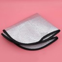 Opvouwbare zilveren autostuurhoes 49x45 cm Dubbele laag tegen UV-straling Zonbescherming met parelkatoenen vulling 2