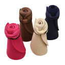 Opvouwbare zomerpet van stro voor dames, 54-58 cm, brede rand met strik, UV-bescherming, strandhoed zonder bovenkant, lente, zomer, volwassenen 6