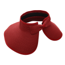 Opvouwbare zomerpet van stro voor dames, 54-58 cm, brede rand met strik, UV-bescherming, strandhoed zonder bovenkant, lente, zomer, volwassenen 9