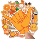 Orange klistermärken 50 st 4