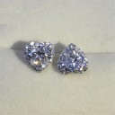 Orecchini a bottone a forma di cuore C1039 1