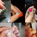 Orecchini a bottone a forma di cuore con zirconi G124 3