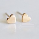 Orecchini a bottone a forma di cuore G670 5