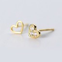 Orecchini a bottone a forma di cuore R127 3