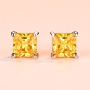 Orecchini a bottone da donna con zirconi G121 5